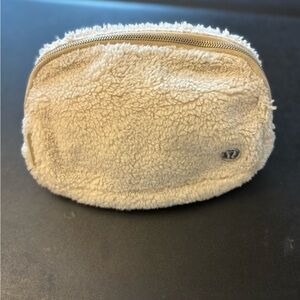 Lululemon Cream Sherpa Pouch